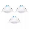 Zestaw 3 paneli LED podtynkowych 5W 6500K 370lm biały IP20