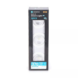 Zestaw 3 paneli LED podtynkowych 5W 6500K 370lm biały IP20