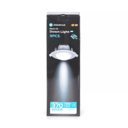 Zestaw 3 paneli LED podtynkowych 5W 6500K 370lm biały IP20