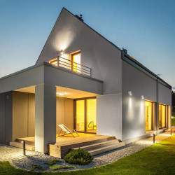 Kinkiet dwukierunkowy biały IP65 z oprawą GU10, moc do 70W