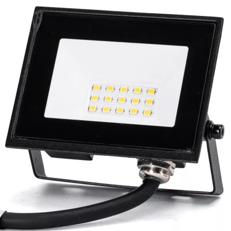 Naświetlacz LED 10W 6500K 900lm czarny IP65 z kablem 22,5cm