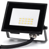 Naświetlacz LED 10W 6500K 900lm czarny IP65 z kablem 22,5cm