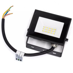 Naświetlacz LED 10W 6500K 900lm czarny IP65 z kablem 22,5cm