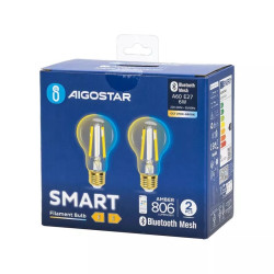 Żarówki LED E27 2 szt. 6W 2700-6500K Bluetooth Mesh regulacja barwy światła
