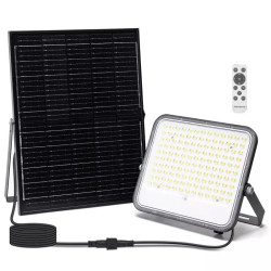 Halogen LED solarny 200W z panelem monokrystalicznym, pilotem i kablem 2m