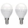 Żarówki LED E14 11W 3000K 2 sztuki kulka G45 białe