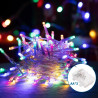 Lampki sznurkowe LED RGBY 5 m 50 diod na 3 baterie AA transparentne