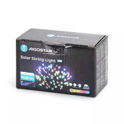 Lampki solarne LED RGBY 10 sztuk 0.048W 10m z panelem 0.3W IP65