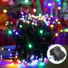 Girlanda LED 200 diod 5m RGBY na baterie 3x AA, IP44, sznur płaski