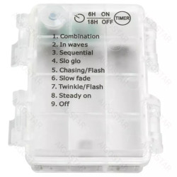 Lampki sznurkowe 25 LED RGBY 2,5 m zasilane 3 bateriami AA IP44