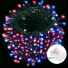 Lampki sznurkowe 200 LED czerwono-niebieskie 10 m na 3 baterie AA