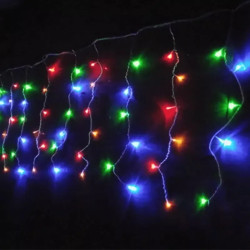 Lampki soplowe LED 200 szt. multikolor na 3 baterie AA, długość 10 m