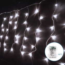 Lampki soplowe 200 LED 10 m zimna barwa przezroczysty przewód IP44
