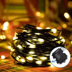 Lampki sznurkowe LED 50 szt. ciepłe światło 5 m na baterie AA