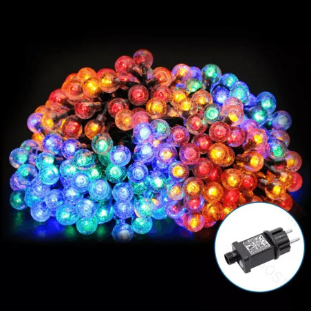 Lampki sznurkowe 50 LED 5 m kolorowe przewód przezroczysty IP44