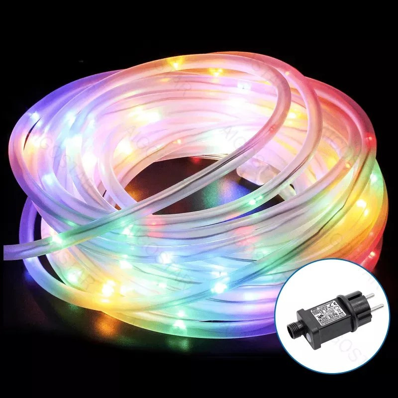 Liniowy wąż LED 150 diod RGBY 15 m + 3 m przewód, IP44