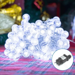 Lampki sznurkowe zewnętrzne 100 LED 3.6W zimne światło 10m+3m przewód