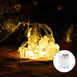 Girlanda LED 10 diod ciepłe światło na 3 baterie AA, 1,5 m, spinacze