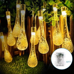 Liniowe lampki sznurkowe 25 LED 2,5 m ciepłe światło na 3 baterie AA