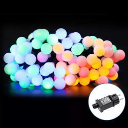 Liniowe lampki sznurkowe LED 100 szt. 3,6W kolorowe kulki 10 m IP44