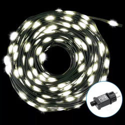 Liniowe lampki sznurkowe 200 LED 3,6W zimna barwa przewód 20 m