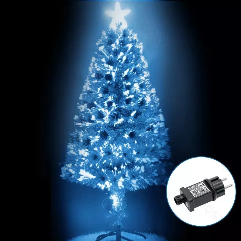 Choinka światłowodowa 165 LED, niebieskie światło, wys. 150 cm, IP44, 6W