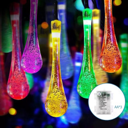 Liniowe lampki sznurkowe 50 LED 5 m kolorowe na baterie AA