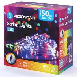 Liniowe lampki LED 5 m RGBY 3,6 W IP44 z zasilaczem, 50 diod