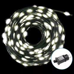 Liniowe lampki sznurkowe 300 LED 30 m barwa zimna, IP44, 6W