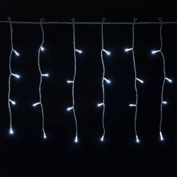 Lampki soplowe LED 100 szt. zimne światło długość 5 m przezroczysty przewód