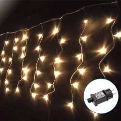 Lampki soplowe LED 200 ciepłych diod 10 m z przewodem 3 m i IP44