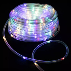 Wąż LED 5 m 100 diod kolorowych RGBY Φ10 mm z zasilaczem IP44