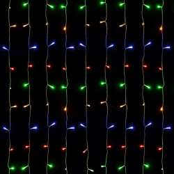 Kurtyna LED dekoracyjna 156 diod RGBY 1,2x1,2 m z kablem transparentnym