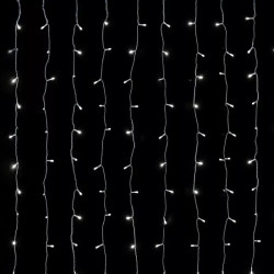Kurtyna LED zewnętrzna 0,9x1,8 m 180 diod zimna barwa IP44