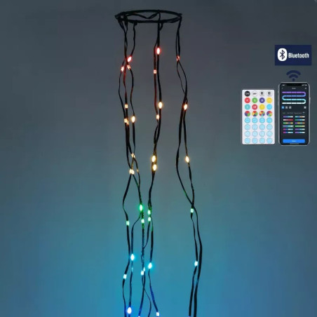 Zewnętrzne magiczne lampki sznurkowe 150 LED RGBIC 10W IP44 z Bluetooth