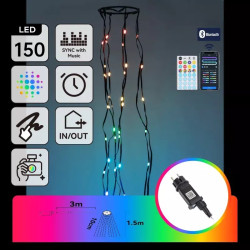 Zewnętrzne magiczne lampki sznurkowe 150 LED RGBIC 10W IP44 z Bluetooth