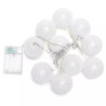 Girlanda LED 10 kul bawełnianych 2 m ciepłe światło na baterie