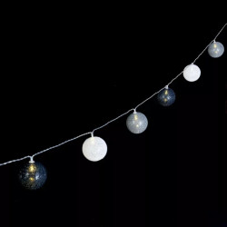 Girlanda LED 10 kul bawełnianych 2 m ciepłe światło na baterie