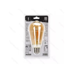 Żarówka LED retro ST64 6W E27 bursztynowa ciepłe światło 2200K