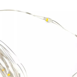 Kurtyna LED 300 ciepłych diod 3x3m z pilotem i USB srebrna