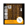 Kurtyna LED 300 ciepłych diod 3x3m z pilotem i USB srebrna