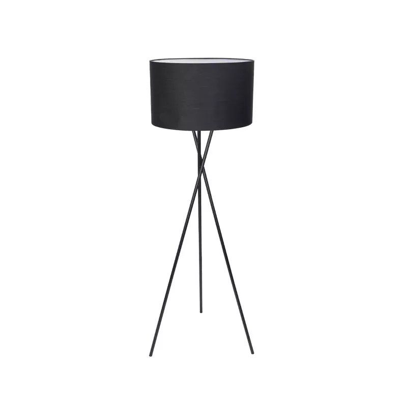 Lampa podłogowa metalowa 145 cm czarna z gwintem E27 do wnętrz