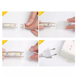 Taśma LED RGB 50m 7W/m 230V szer. 10 mm, wodoodporna, IP65