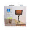 Lampa podłogowa metalowa 145 cm czarna z gwintem E27 do wnętrz