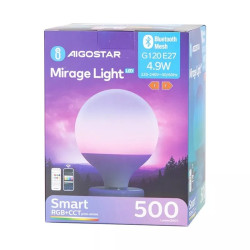 Żarówka LED E27 4.9W RGB+CCT 2700-6500K do wnętrz Bluetooth Mesh