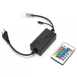 Taśma LED z pilotem RGB 230V 57 cm biała plastikowa do wnętrz