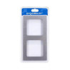 Panel aluminiowy srebrny do podwójnego włącznika 82x153x8 mm