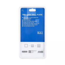 Panel aluminiowy srebrny do podwójnego włącznika 82x153x8 mm
