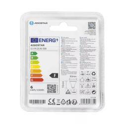 Żarówka LED GU10 6W 3000K 480lm 100° biała do wnętrz