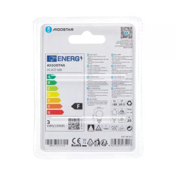Żarówka LED E27 3W chłodna biel 6500K 255 lm, biała, plastikowa